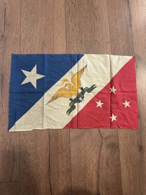 Antique Vintage Pan American Eagle scarf/ bandana in Blue, White & Red